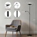 Upgraded 2-In-1 Torchiere Floor Lamp, Dimmable Standing Lamp with Remote&Button Control, 34W Brightness Adjustable Floor Reading Light, Black Modern Corner Lamp for Living Room Bedroom Office