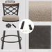 Swivel Bar Stools Set of 2, 25/30 Inch Adjustable Beige Fabric Bar Chairs with Antique Brass Frame, Mid-Century Counter Barstools with Back for Kitchen Island