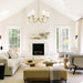 Brushed Brass 6 Light Linear Pendant ChandelierLine