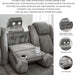 Next-Gen Durapella Modern Faux Leather Power Reclining Sofa with Adjustable Headrest, Gray