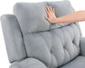 Wll Hugger Power Double Reclining Sof, Microfiber Home Theter Seting, Chrging Ports/Hidden Cup Holders/djustble Hedrest/Dimond Tufting, Power Recliner Couch for Living Room, Gry