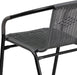 Lila Modern Rattan Indoor/Outdoor Stackable Dining Chairs, Stacking Rattan Bistro Chairs for Patio or Restaurant, Set of 4, Gray