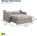 Full Size Slipcovered Convertible Sleeper Sofa Comfortably