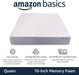 Memory Foam Mattress, Medium Firm, Cooling Gel, Queen Size Mattress, Certipur-Us® Certified Foam, 80 X 60 X 10 Inches, White/Gray