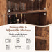 31.3" Modern Buffet Cabinet with Storage, Curved 2-Door Sideboard | Accent Storage Cabinet for Kitchen with Adjustable Shelves, Wooden Coffee Bars Credenzas Console Table, Entryway, Dark Burl