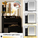 Black Vanity Desk With LED Illuminated MirrorStorage