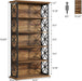 71 Inch Industrial Metal Bookshelf Freestanding Unit