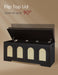 Espresso Natural 47.2-Inch Storage Chest Bench Flip-Top