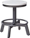 Torjin Industrial Adjustable Height Counter Barstool, 2 Count, White & Black