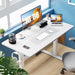 Electric Standing Desk Adjustable Height, 40X24 Inch Sit Stand up Home Office Desks Computer Workstation PC Work Table with 3 Memory Preset Splice Wood Board Metal Frame, White