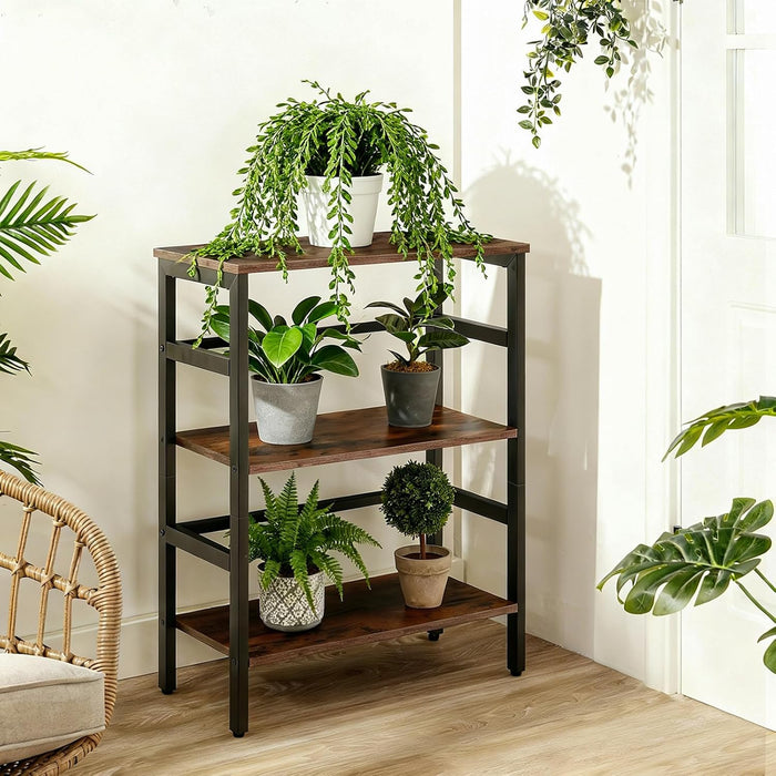 23.6Inch 3Tier Bookcase Industrial Frame Storage Display
