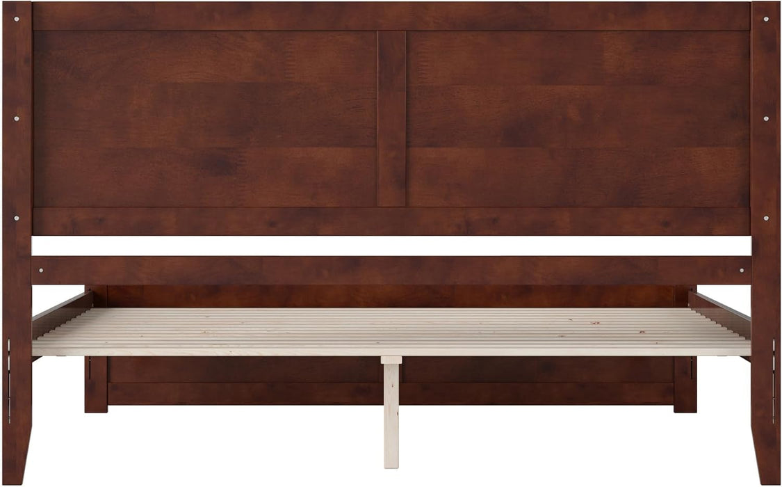 , Canyon King Platform Bed with Matching Footboard, Walnut