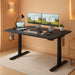 Electric Adjustable Height Standing Desk - 55 X 24 Inch Sit to Stand up Desk with Splice Board, Rising Home Office Computer Table with 2 Hook and Wire Hole for Work