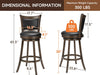 30 Inch Swivel Bar Height Barstools Set of 4, Black Stool Chairs