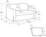 Full Size Slipcovered Convertible Sleeper Sofa Comfortably
