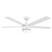 Merwry 52 In. Intergrated LED Matte White Ceiling Fan with Light and Remote Control