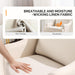 Beige Linen Upholstered Contemporary Accent Armchairs Pair