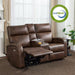 65.7" Zero Wall Recliner Loveseat with Console, 2-Seat Power Wall Hugger Sofa with Cup Holders, USB & Type-C Dual Charge Ports, for Living Room, RV PR646M2 (Dark Brown, Loveseat with Console)