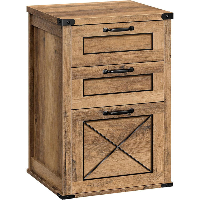 3-Drawer Farmhouse Filing Cabinet with Printer Stand