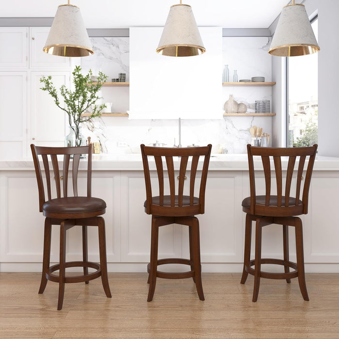 Savana Swivel Counter Stool, Cherry