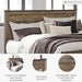 Trinell Rustic Panel Headboard, King/California, Warm Brown