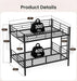 Black FullOverFull Metal BunkBed DetachableRails HeavyDuty