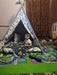 Gray Teepee with Toys Boys Playhouse