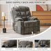 360°Swivel Rocker Recliner Chair with Cup Holders Grey, 1-Pack