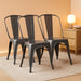 Metal Dining Chairs, Dark Grey, 1 Count (Pack of 4)
