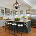 Black Crystal Chandelier 4 Light Pendant Farmhouse