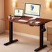 EN1 Whole-Piece Standing Desk 48 X 24 Inches Height Adjustable Desk, Electric Sit Stand Desk Home Office (Black Frame + Mahogany Top, 2 Packages)