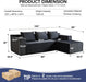 Modular Contemporary Sectional Sofa Right Facing Grey