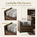 ThirtyTwoInch Walnut Lateral File Cabinet Lockable Assembly