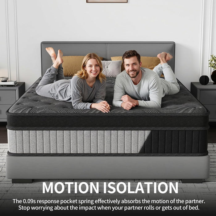 12 Inch Hybrid Mattress -Full Memory Foam & Individual Pocket Springs