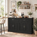 Sideboard Buffet Cabinet with Storage, Black Coffee Bar Cabinet