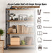 47" 4-Tier Bookshelf Rustic Wood and Metal Industrial Bookshelf for Home Office, Bedroom, Kitchen, Bathroom (Rustic Brown, 4-Tier)