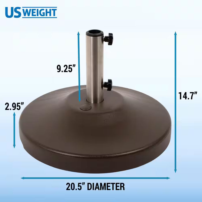 US Weight 80 Lbs. Free Standing Umbrella Base in Bronze