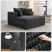 57Inch Luxuriously Plush Corduroy Chaise Lounge Grey