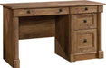 Palladia Computer Desk with Drawers, Home Office Desk with File Cabinet Storage Drawer, Cable Management, Keyboard Tray, in Vintage Oak Finish