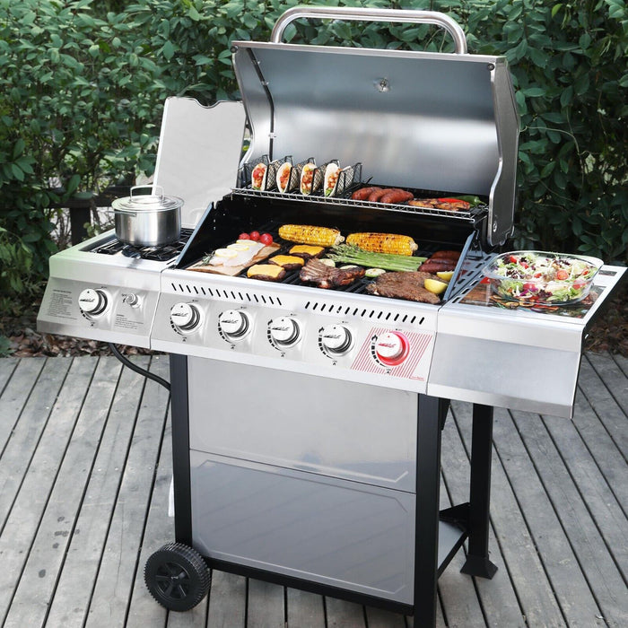 Royal Gourmet 5-Burner Propane Gas Grill Stainless Steel Outdoor Backyard Patio