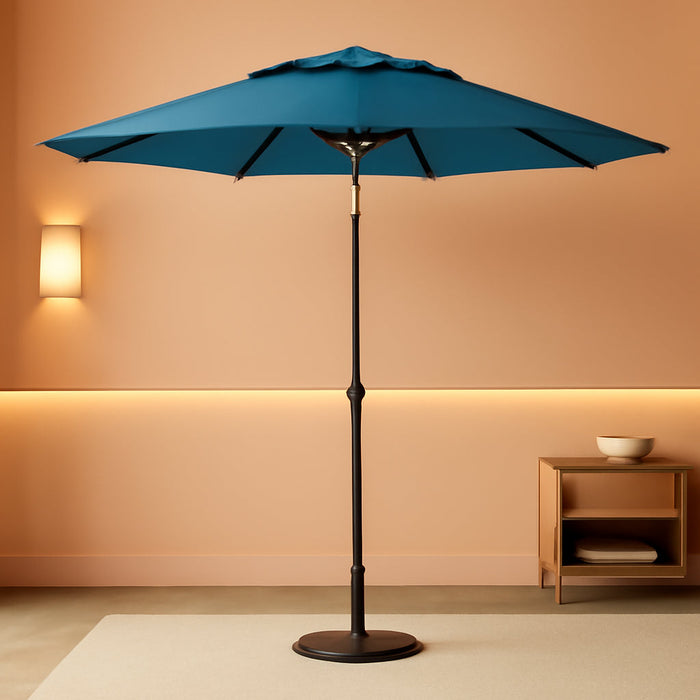 11FT Patio Umbrella, 2 Tier Outdoor Table Umbrella, Large Vented Market Umbrellas with Crank Lift, 8 Sturdy Ribs for Backyard, Deck, Pool, UPF50+ UV Protection