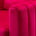 Fuchsia Velvet Upholstered Armchair With Gold Legs
