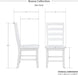 Dining Chairs Set of 2, Dining Chairs with Solid Wood Legs and Footrest, High Ladder Back Farmhouse Dining Chairs, Wooden Dining Room Chairs, White