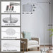 Silver Arc Floor Lamp for Living Room, Modern Standing Lamp with Adjustable Head Tall Pole Lamp with On/Off Pedal Switch over Couch Arched Tall Standing Light for Reading Bedroom 8W LED Bulb Included