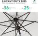 10FT Patio Umbrellas Outdoor Table Umbrella with Push Button Tilt and Crank, Market Umbrella 8 Sturdy Ribs UV Protection Waterproof for Pool, Garden (White)