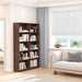 71" Inch Tall 5-Tier Bookcase,Large Freestanding Bookshelf for Home Office and Professional Workspace,Living Room,Bedroom and Dining Room (5-Tier, Dark Walnut, Side-Panel Separated)
