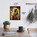 Art || Pharoh Collection - Egypt Egyptian King Prince - Printed Stretched Canvas Painting - Modern Fantasy Semi-Realistic and Abstract Themes (Pharaoh 4, 16" L X 12" W, Wrapped Canvas)