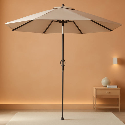 9 Ft. Patio Umbrella, Market Table Umbrella W/Tilt and Crank, 8 Ribs