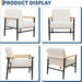 Mid Century Teddy Upholstered Accent Armchair Metal