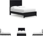 Signature Design by Ashley Maribel Transitional Full Panel Bed, Foundation or Box Spring Needed, Black